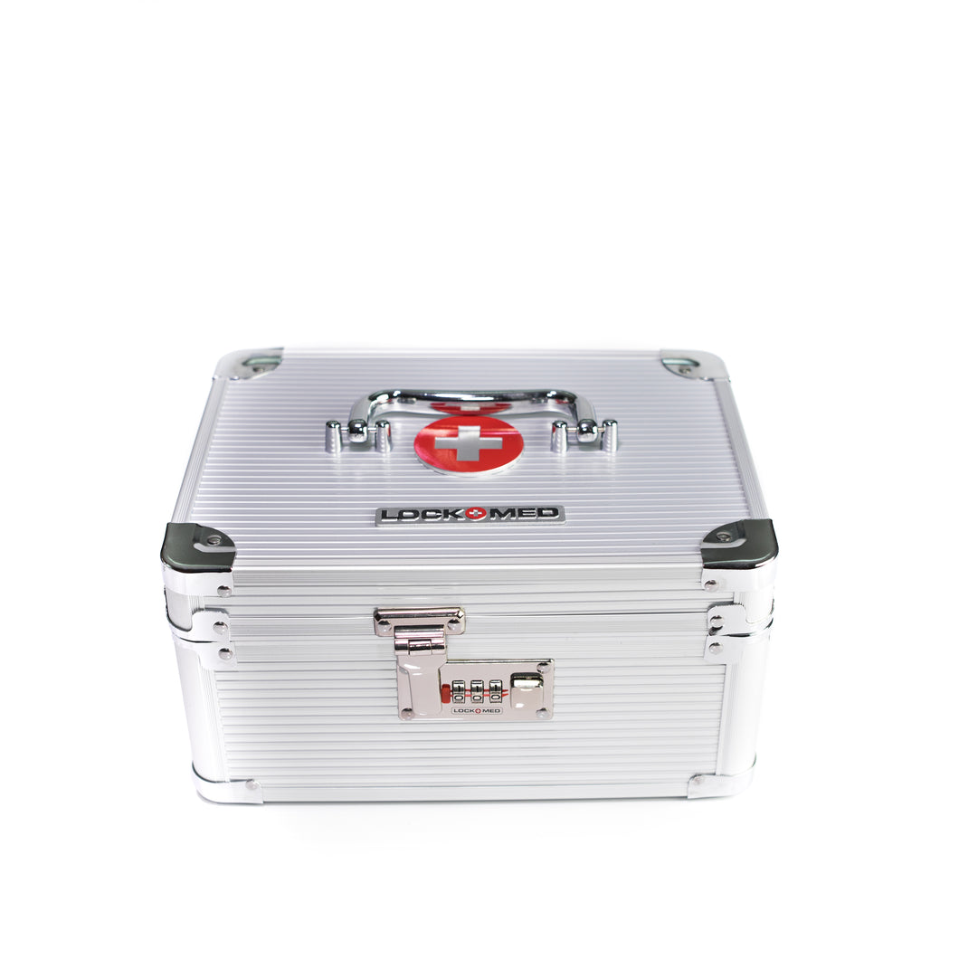 LOCKMED Silver  Lock Medication Lockbox- ON SALE